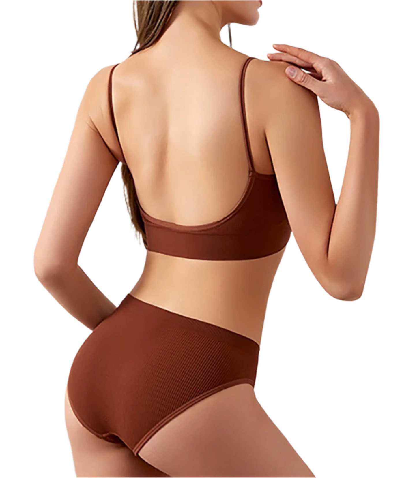 Women's Thin French Style No Steel Ring Panties And Bra Set