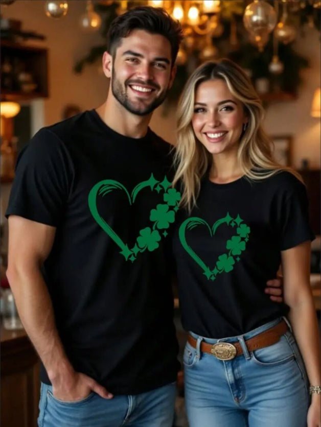 Love Valentine'S Day T-Shirt, Couple T-Shirt, Couple Christmas, Fashion Casual T-Shirt, Short-Sleeved T-Shirt