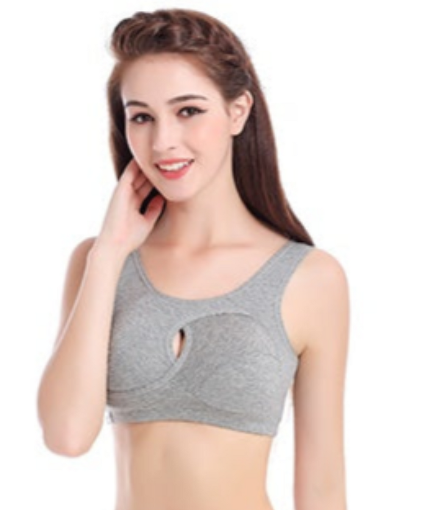 Cotton Anti-expansion Anti-Sag Gathering Adjustment Sports Bra