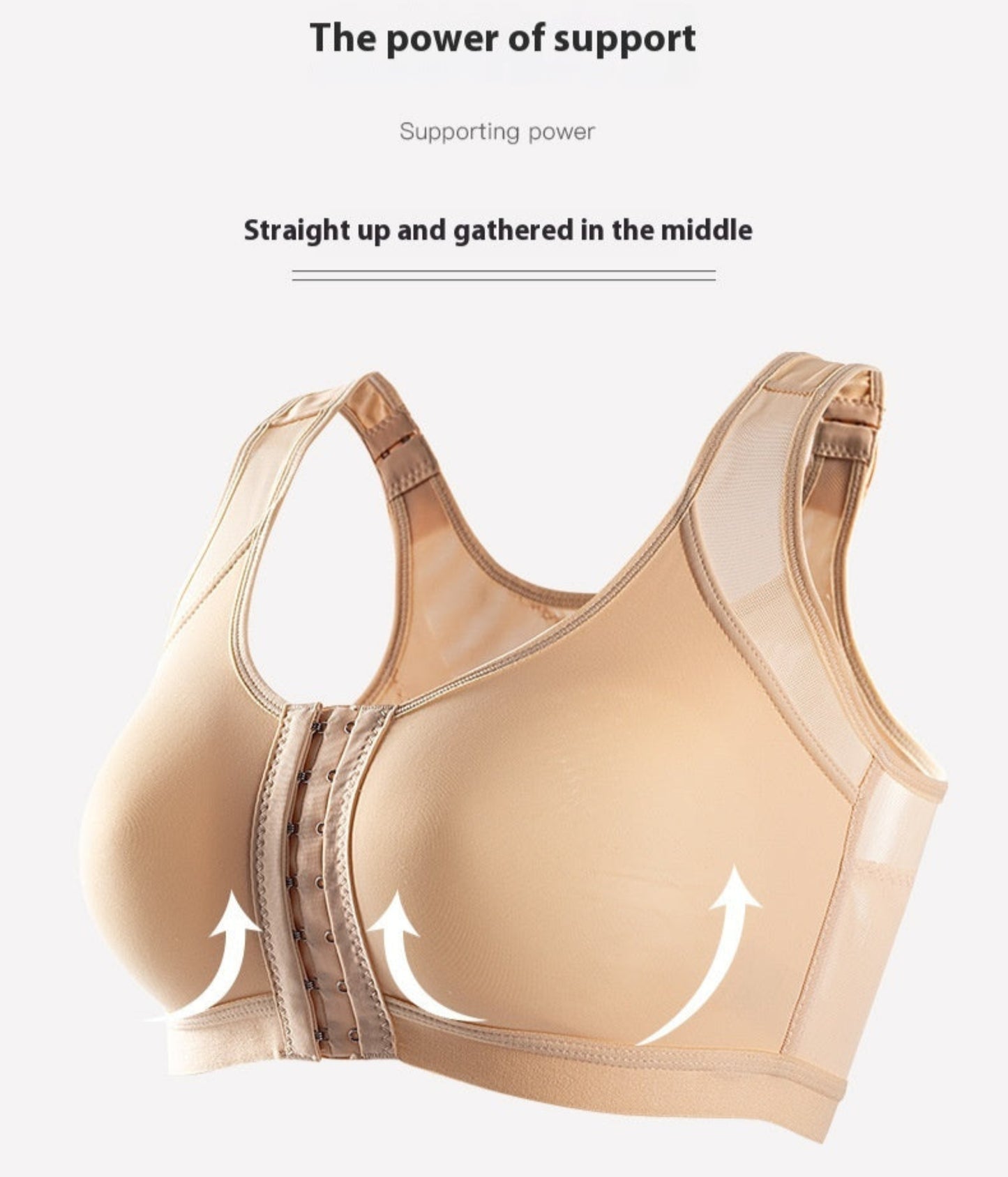 Foreign Trade Front Buckle Closed Sports Bra Plus Size
