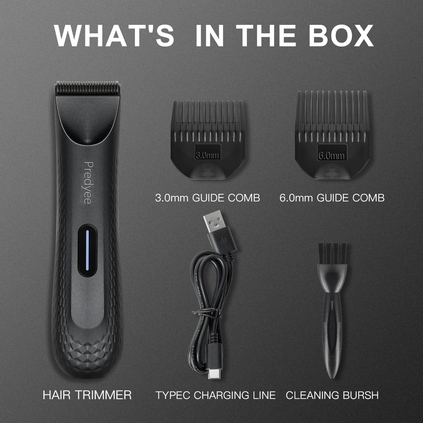 Electric Groin Hair Trimmer For Men,Body Groomer & Pubic Wat