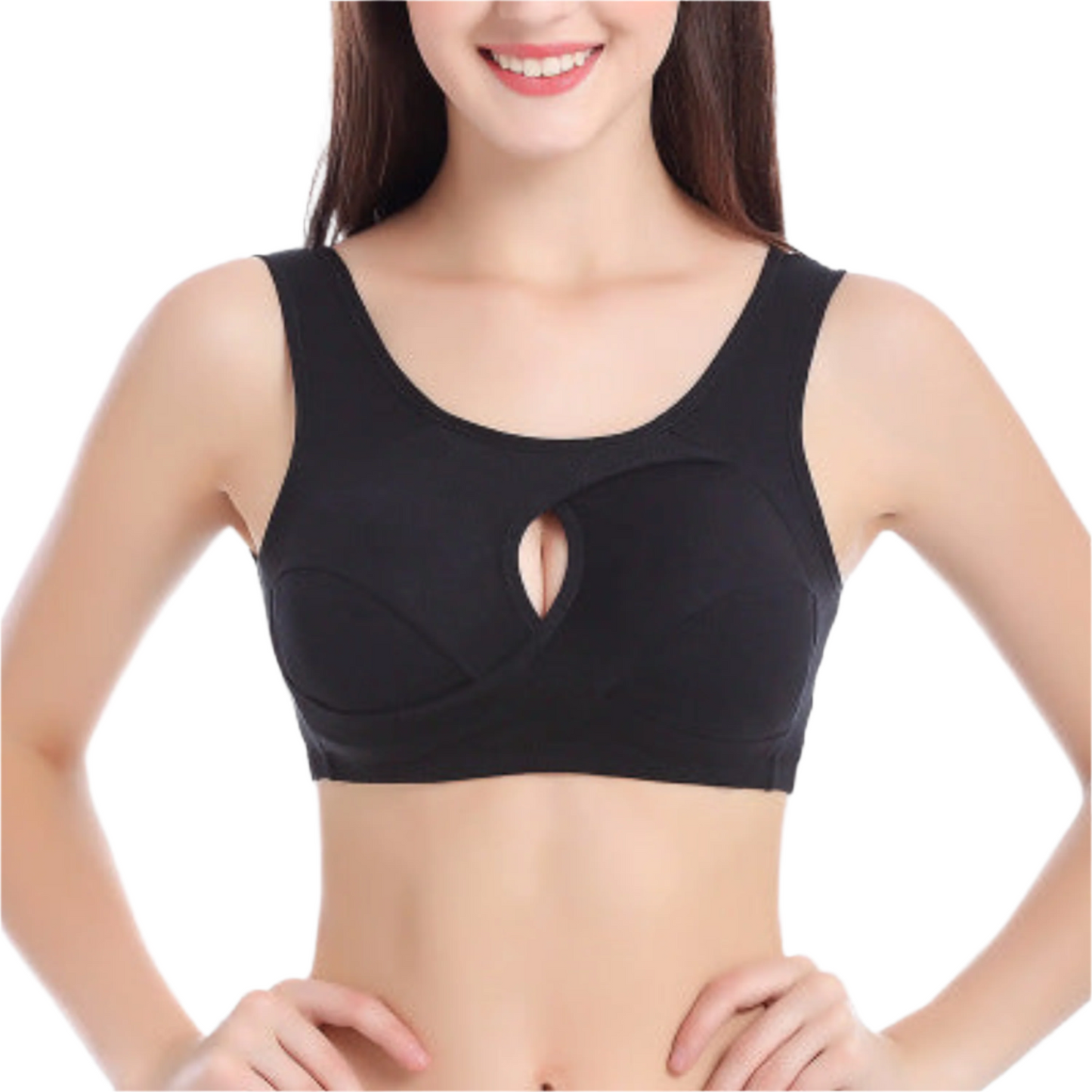 Cotton Anti-expansion Anti-Sag Gathering Adjustment Sports Bra