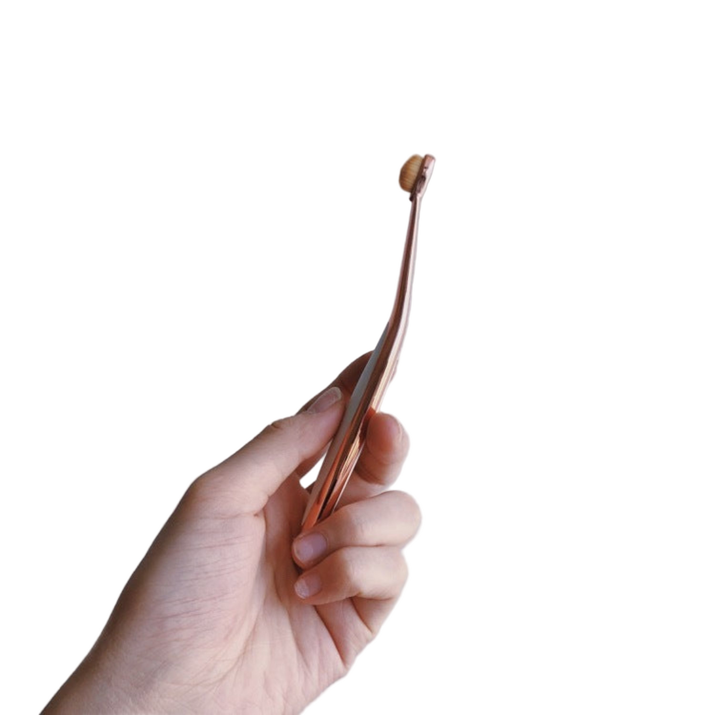 Rose Gold Toothbrush Type Makeup Brush Set