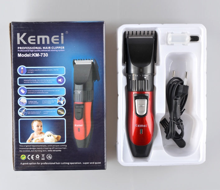 KM-730 hairdresser wholesale dry electric charging dual-purpose hairdresser manufacturer direct sales electric push shear pusher