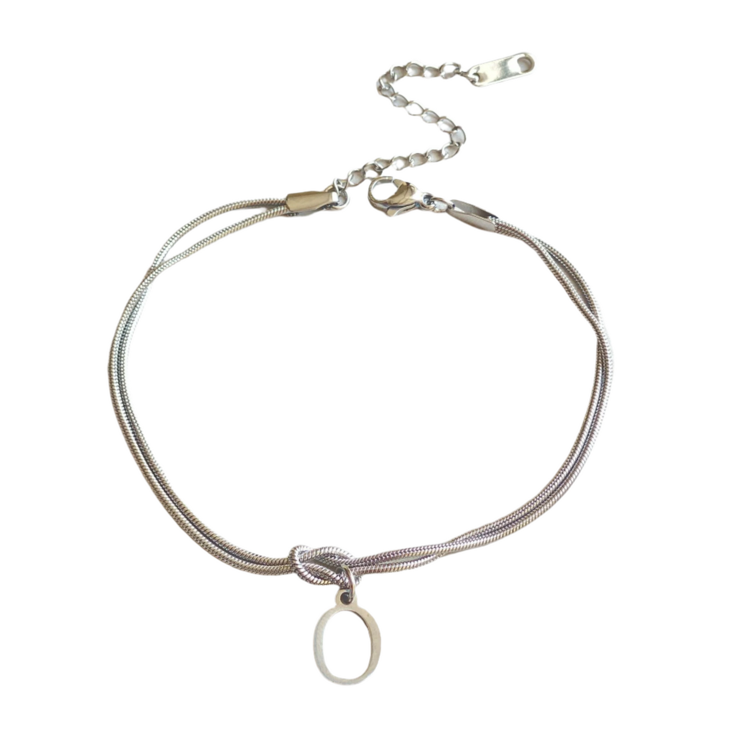 New Letter A-Z Love Knot Bracelets For Women Couple Gold Color Dainty Snake Chain Charm Bracelet Stainless Steel Jewelry Gift Valentine's Day Gifts