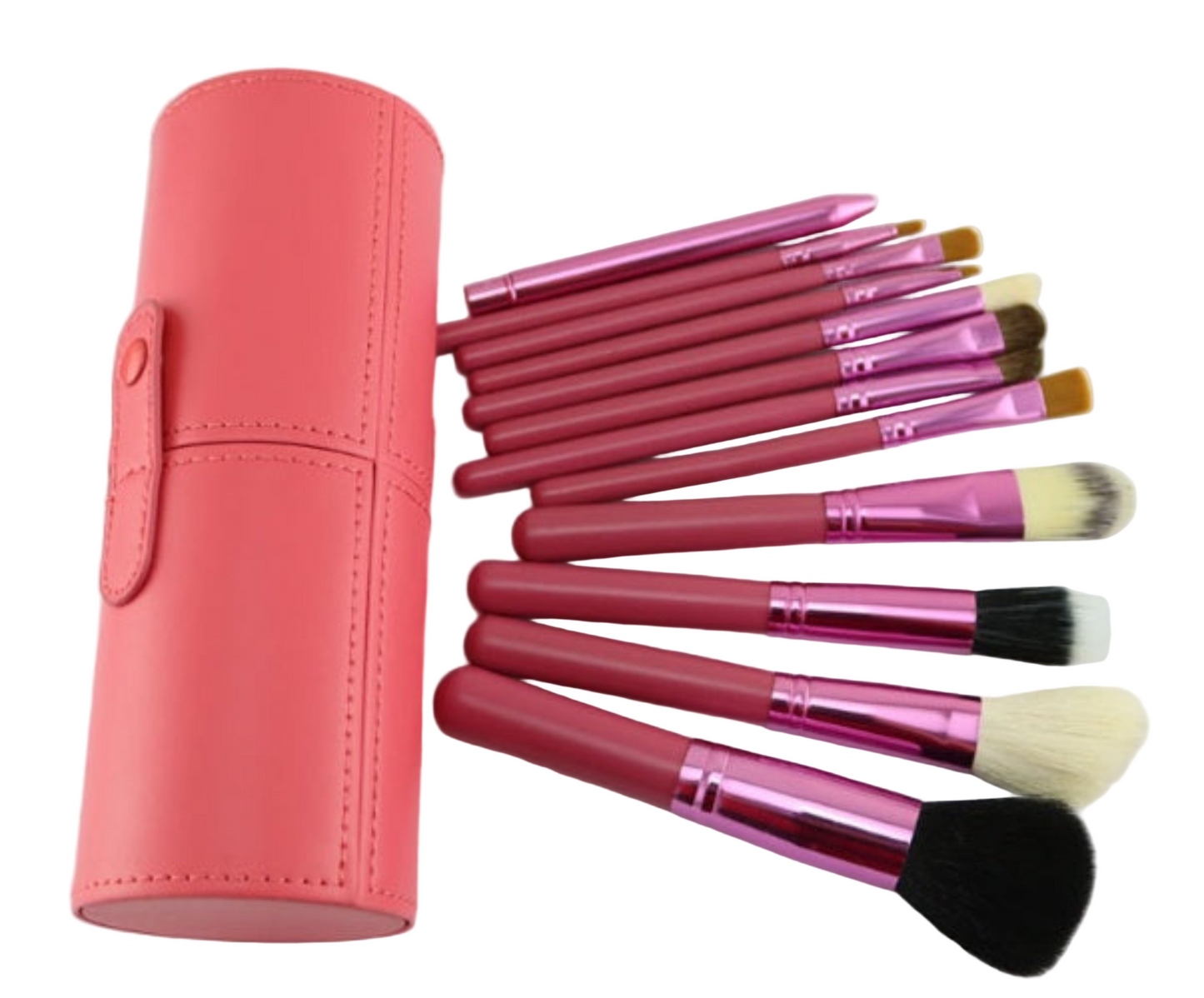 Niya supply 12 makeup sweep set cylinder set brush PU storage makeup tube beauty makeup hair brush eyebrow pencil