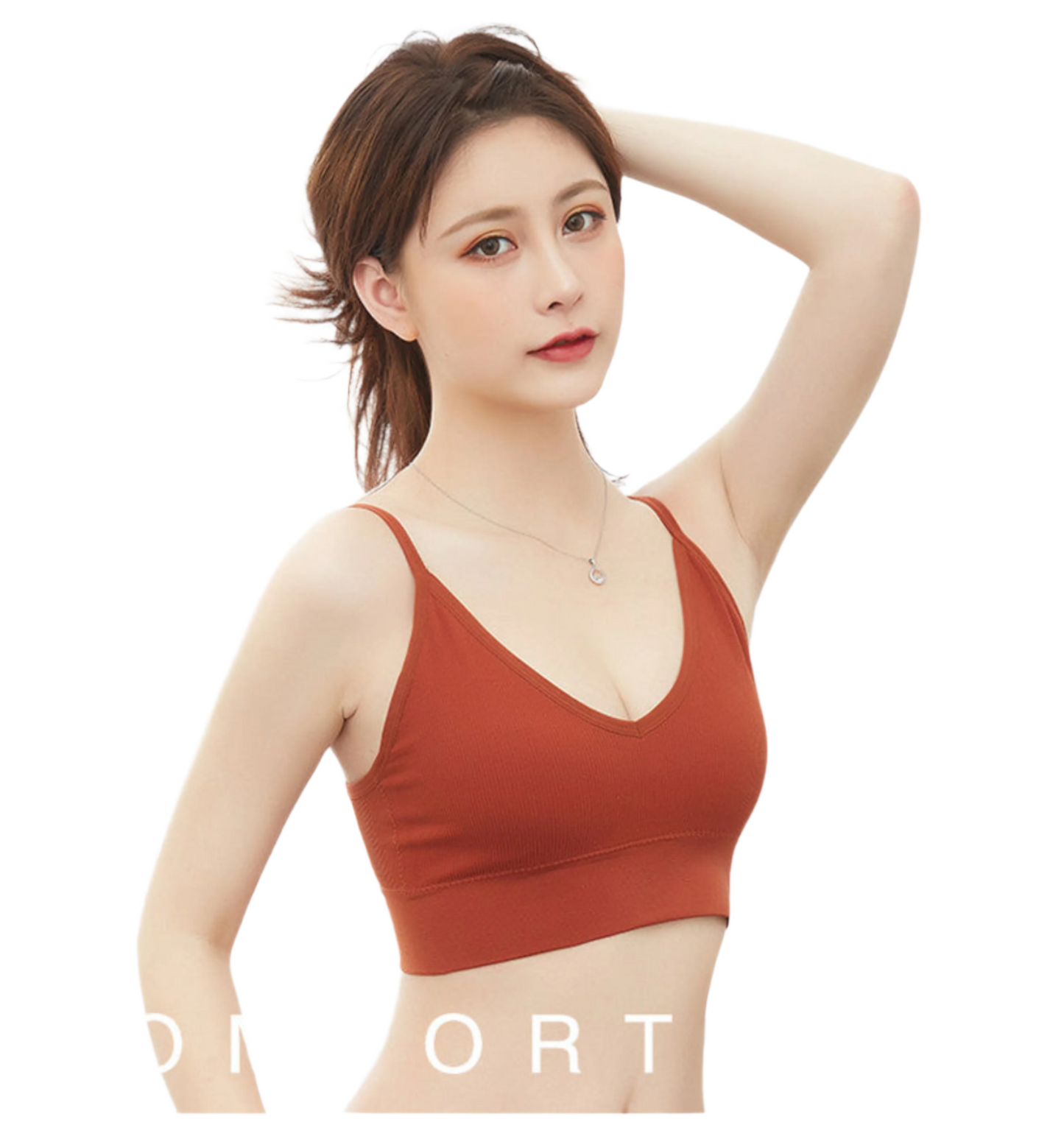 U Back Sports Bra for Women,Wirefree Padded Athletic Vest,Gym Fitness Running Yoga Sport Tops,Seamless Sports Bra Top