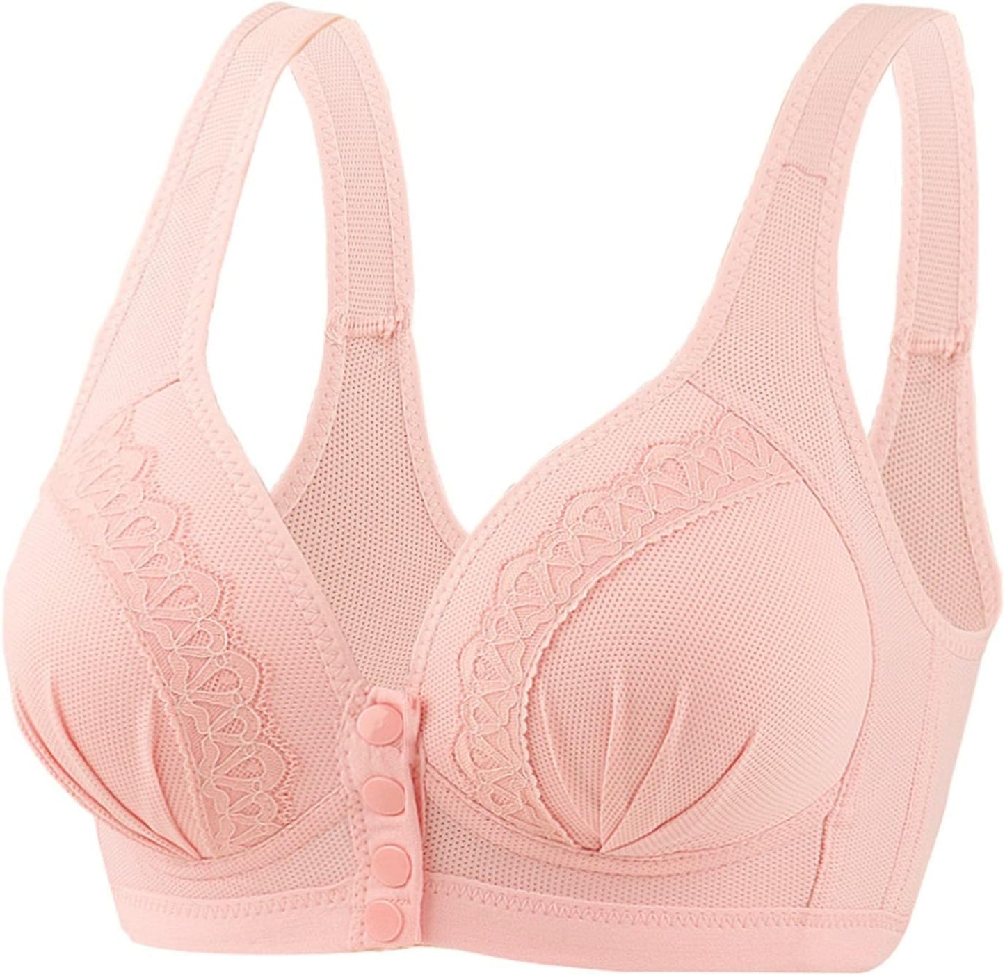 Thin Front Open Button Vest Style Bra