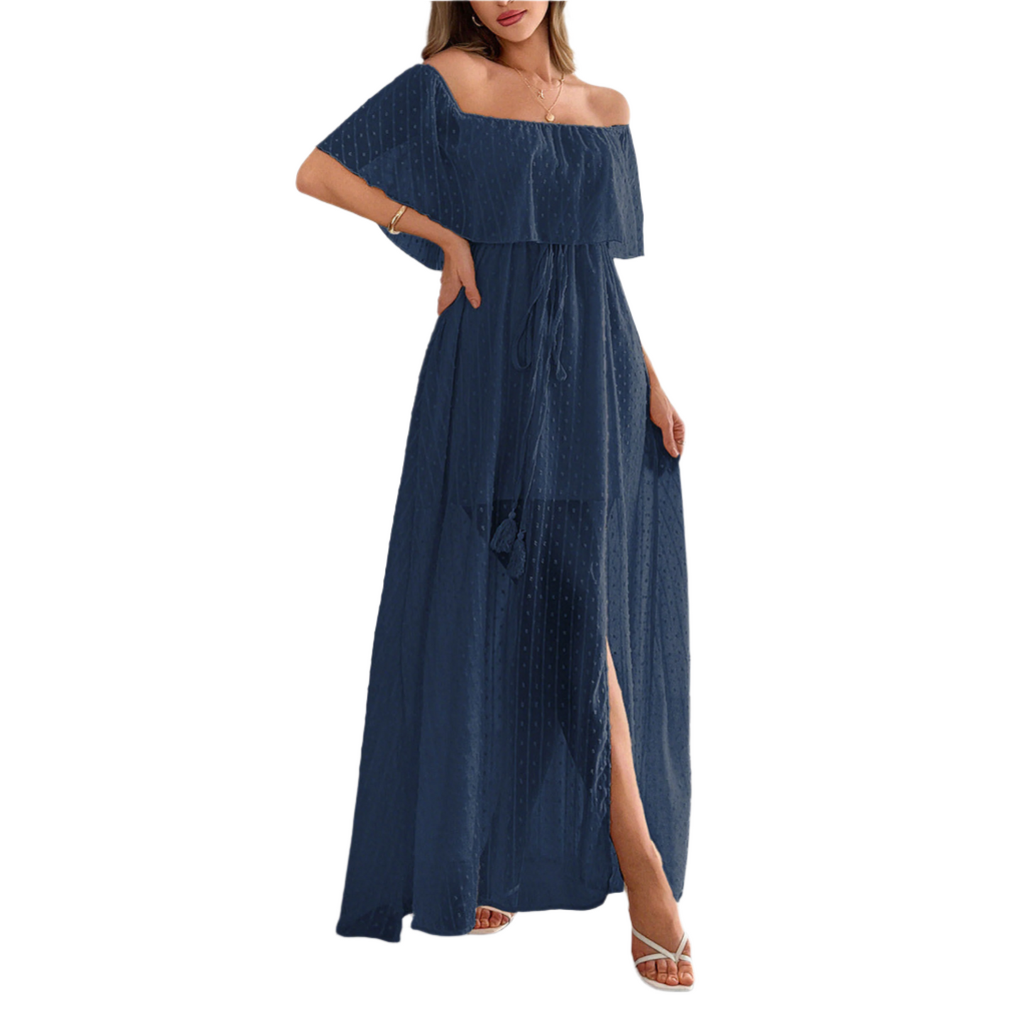 Elegant Tube Top Corset Short Sleeve Women Dress