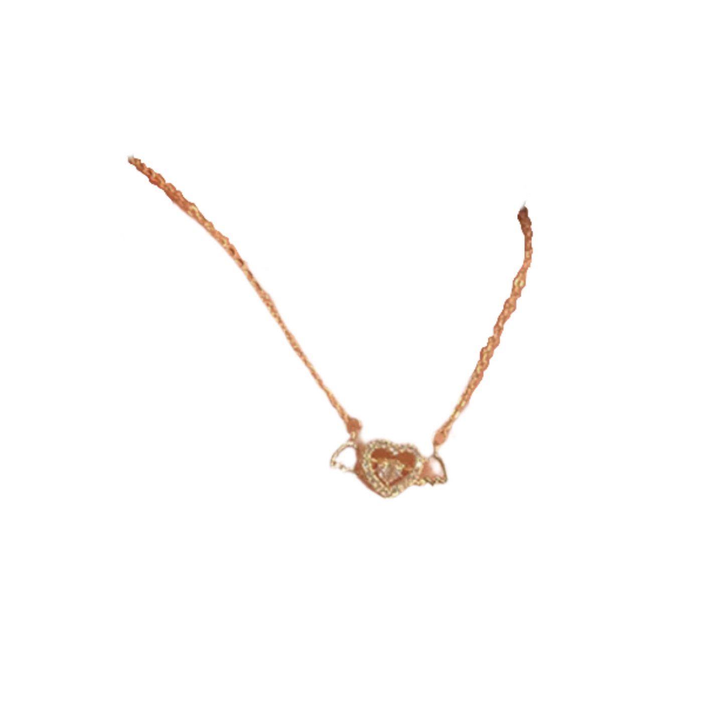 Vintage Gothic Heart Crown Angel Wings Pendant Necklaces For Women Fashion Exquisite Love Shape Clavicle Chain Choker Jewelry Fashion Jewelry