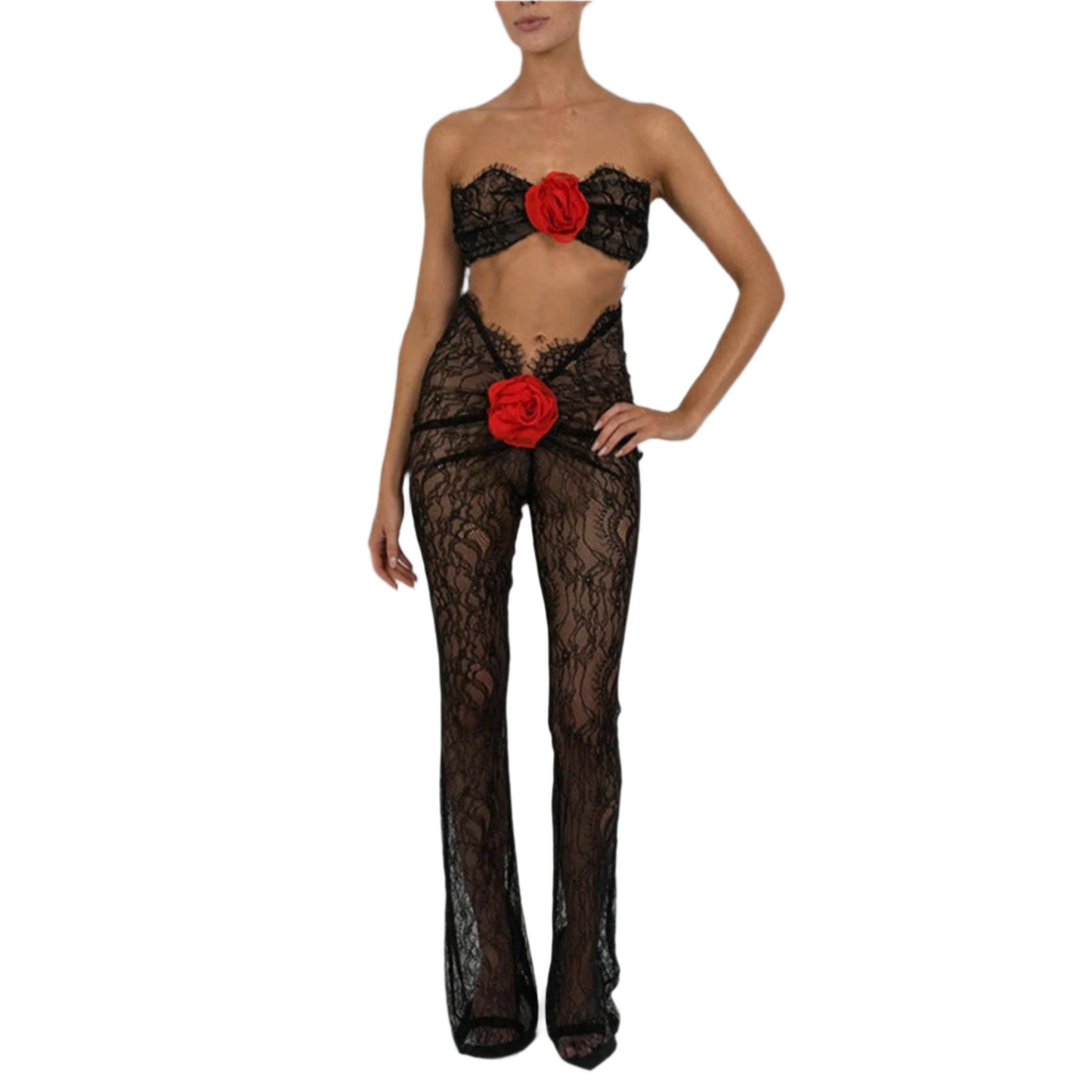 New Lace Tube Top Jumpsuit Women
