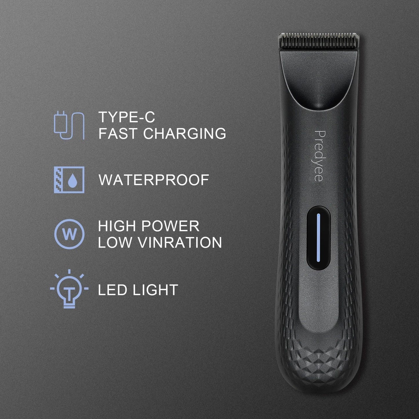 Electric Groin Hair Trimmer For Men,Body Groomer & Pubic Wat