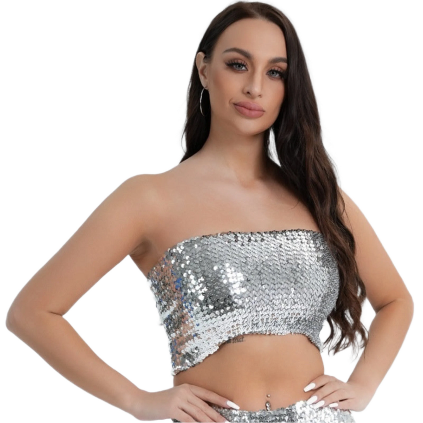 Fashion New Sequined Tube Top For Women