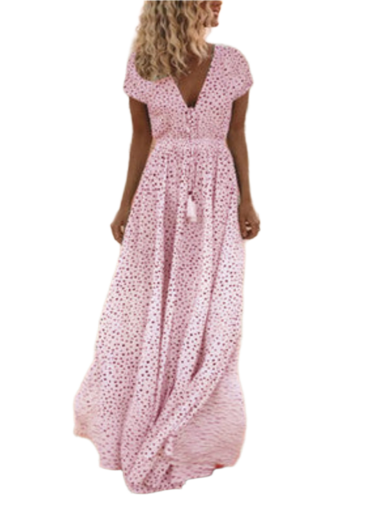 Holiday beach polka dot bohemian dress