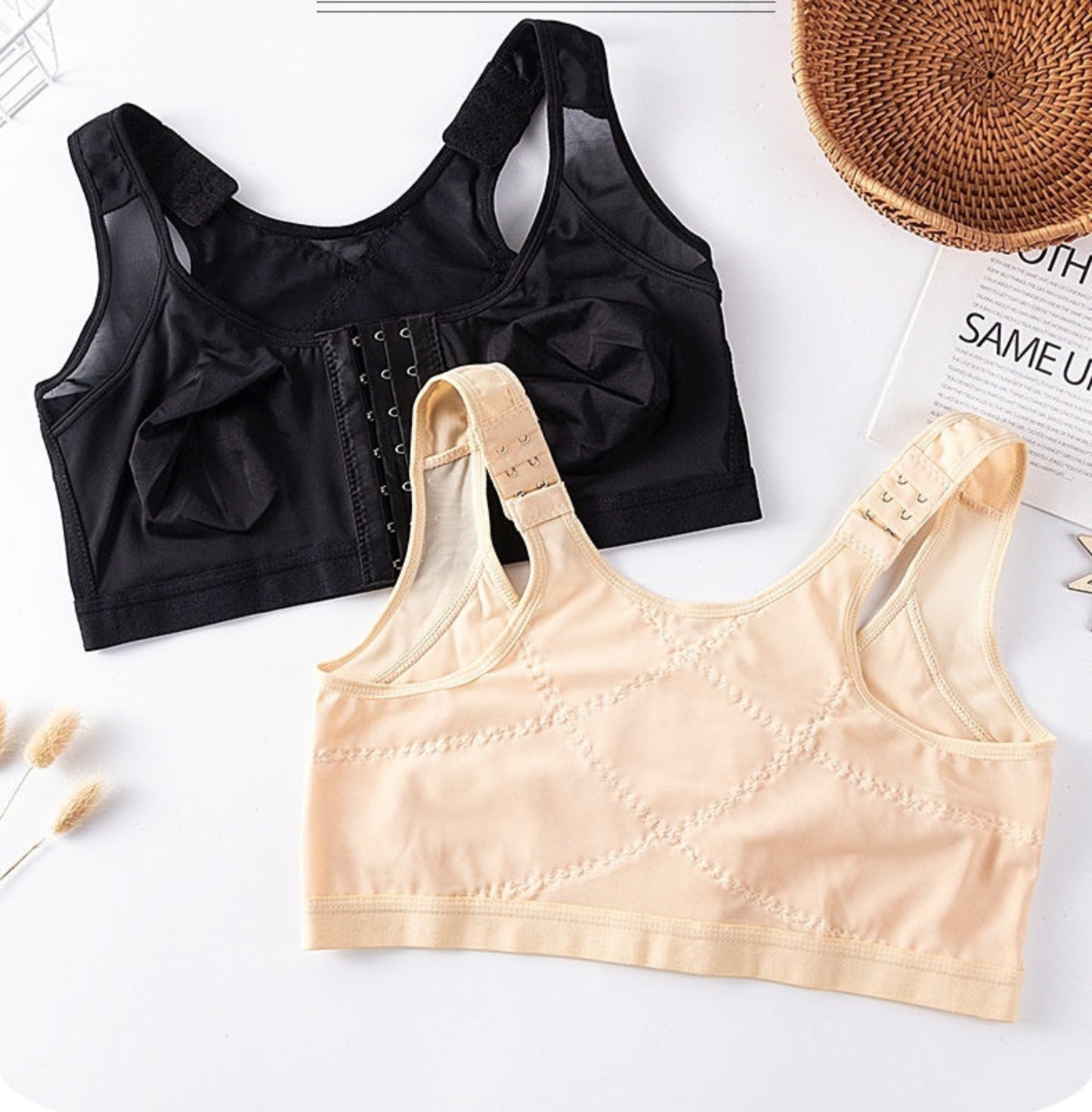 Foreign Trade Front Buckle Closed Sports Bra Plus Size
