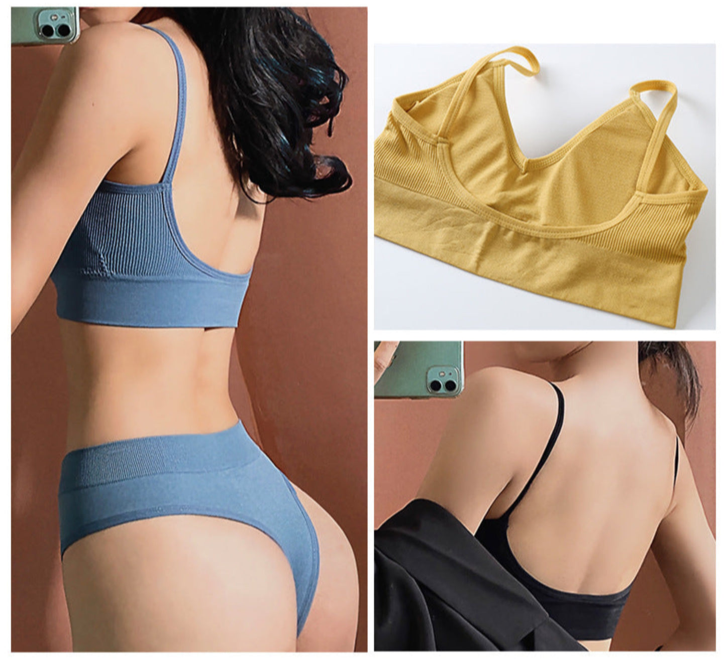 Women's Thin French Style No Steel Ring Panties And Bra Set