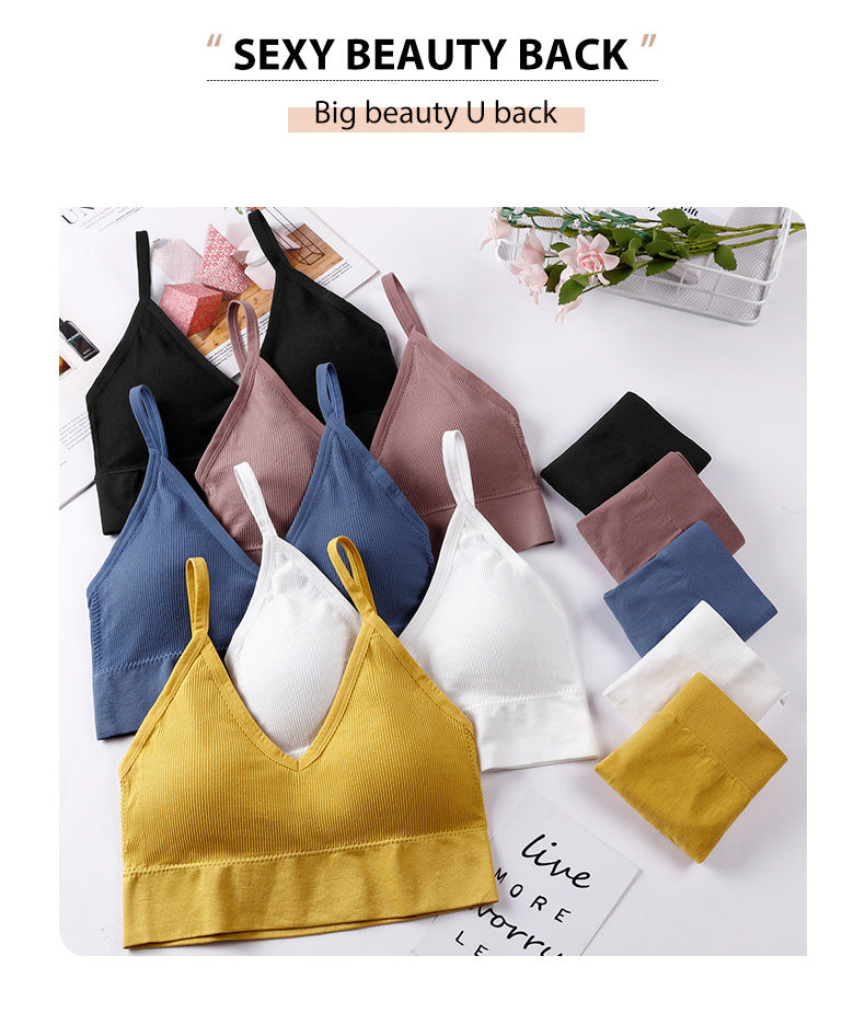 Women's Thin French Style No Steel Ring Panties And Bra Set