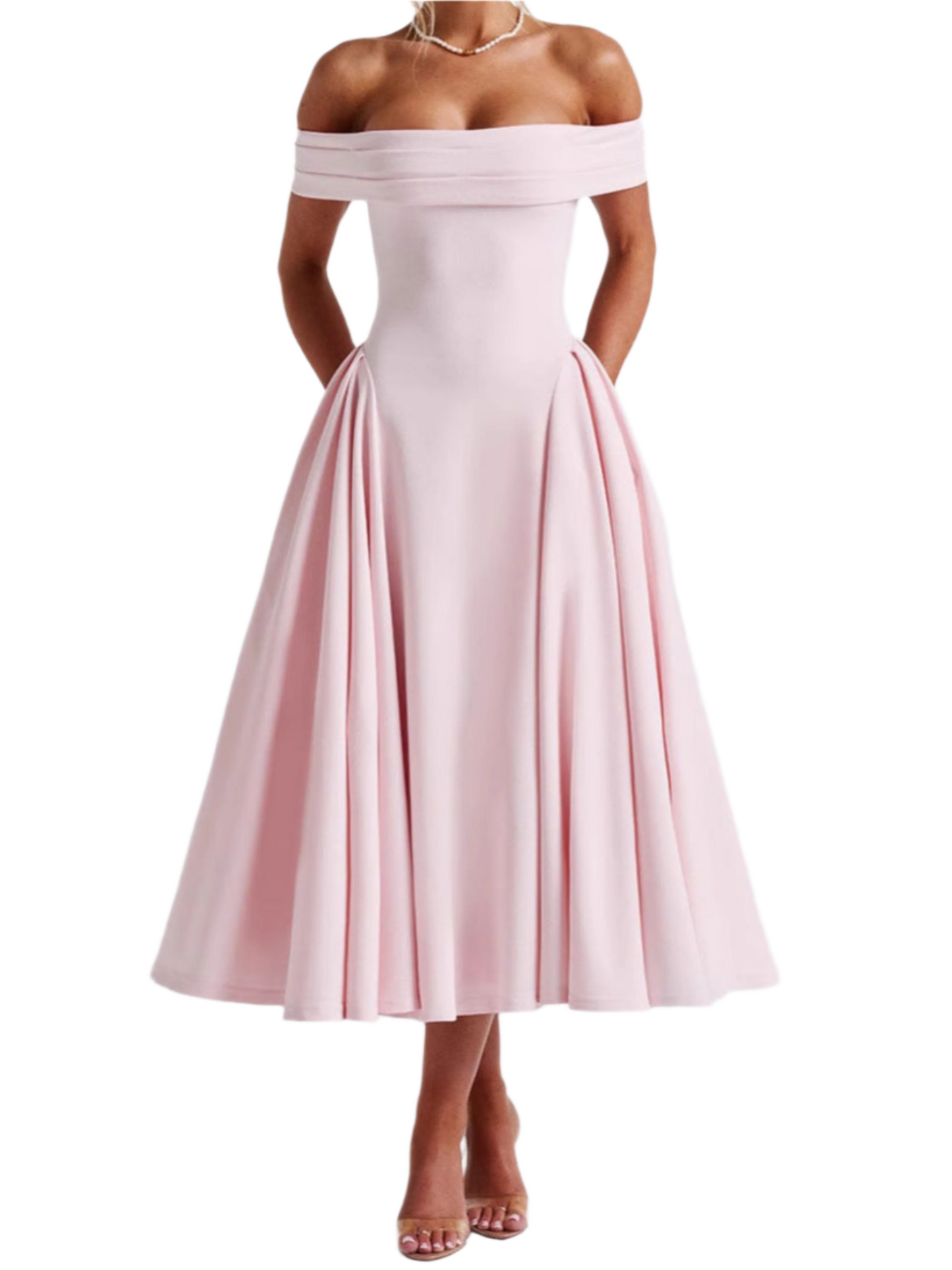 Fashion Personality Pure Color Tube-top Dress Women