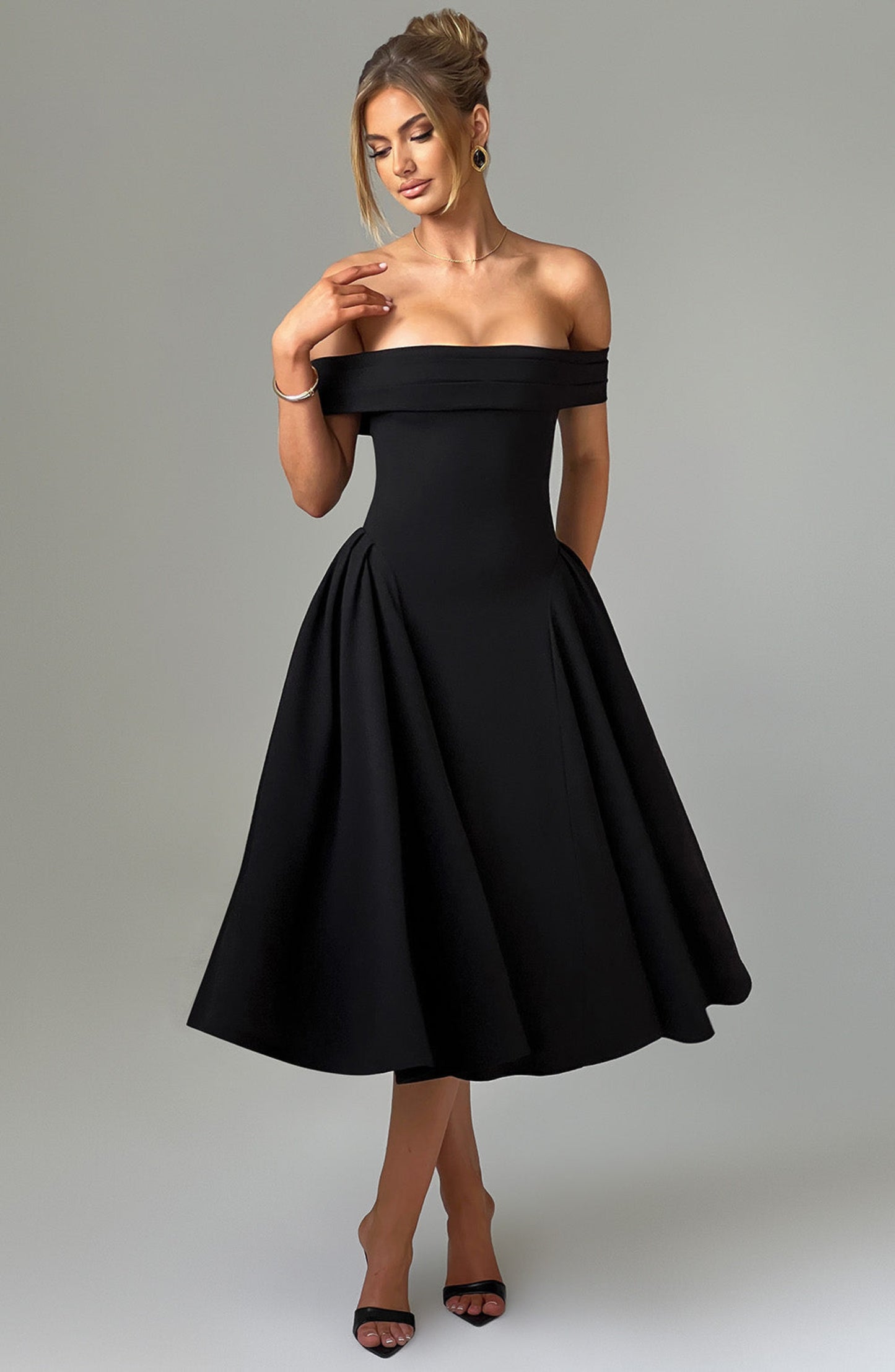 Fashion Personality Pure Color Tube-top Dress Women