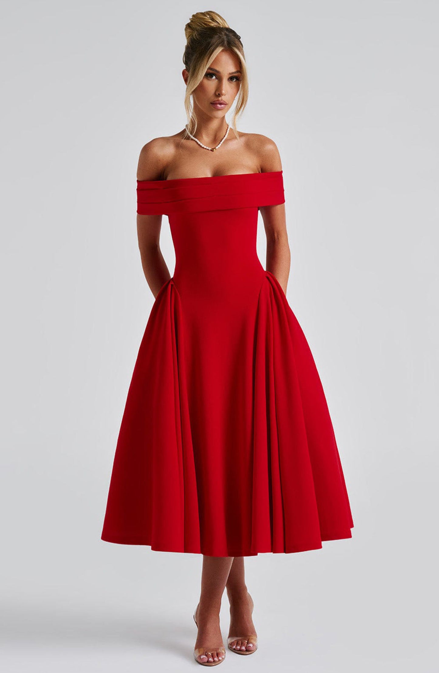 Fashion Personality Pure Color Tube-top Dress Women