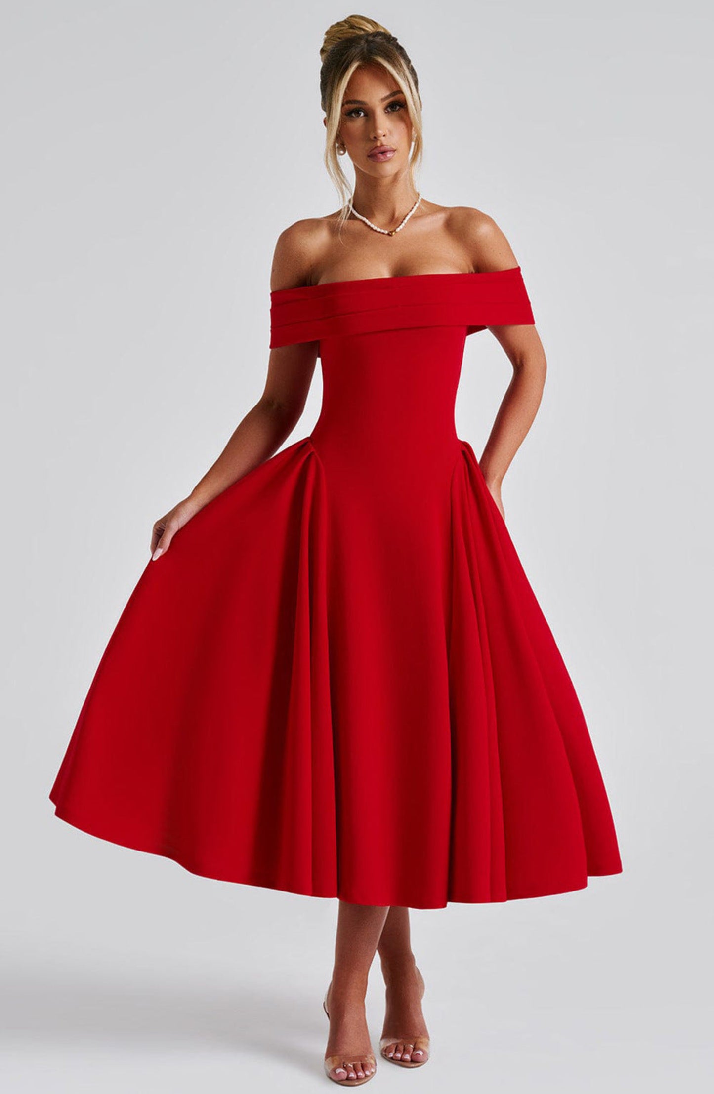 Fashion Personality Pure Color Tube-top Dress Women