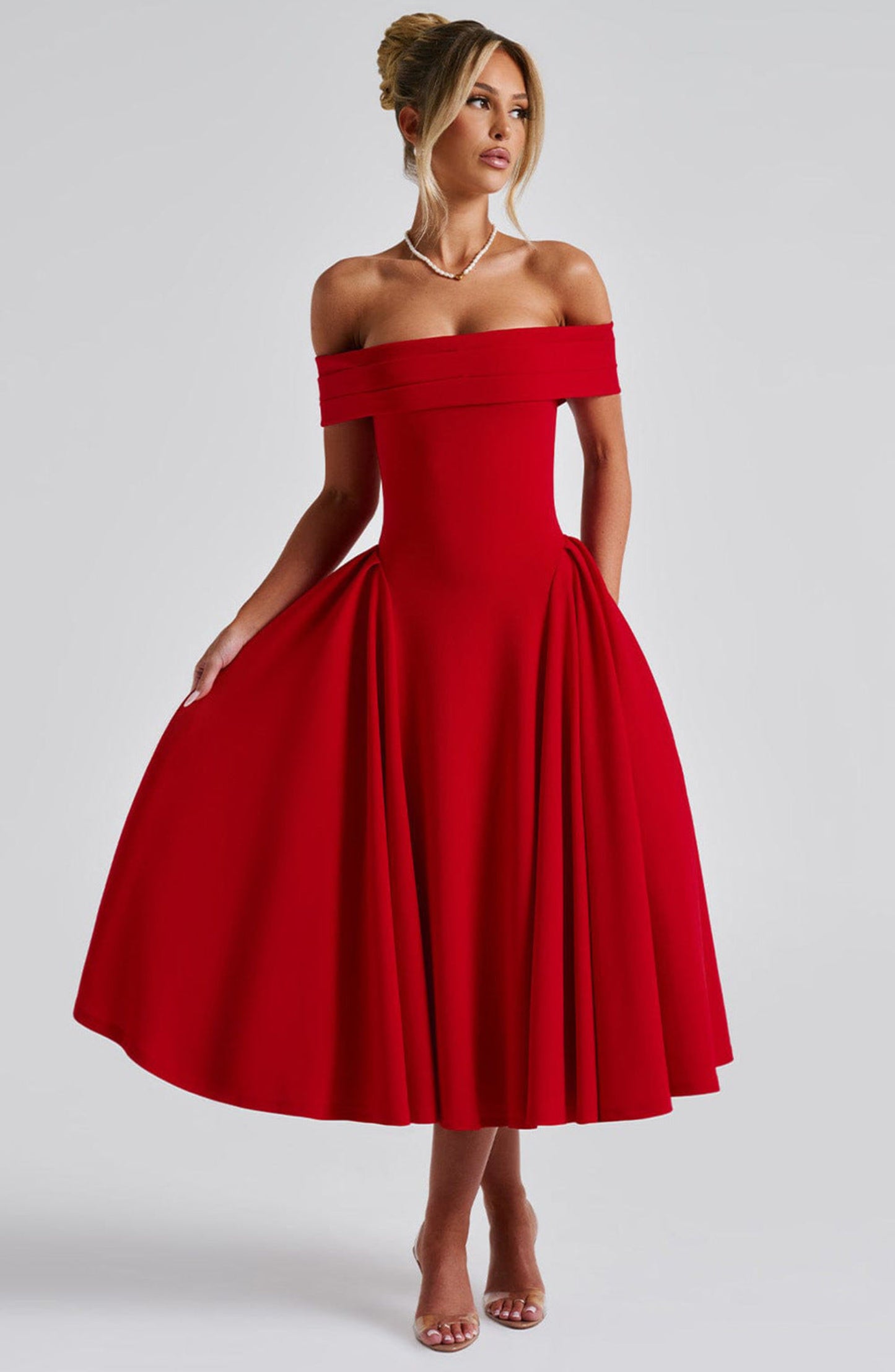 Fashion Personality Pure Color Tube-top Dress Women