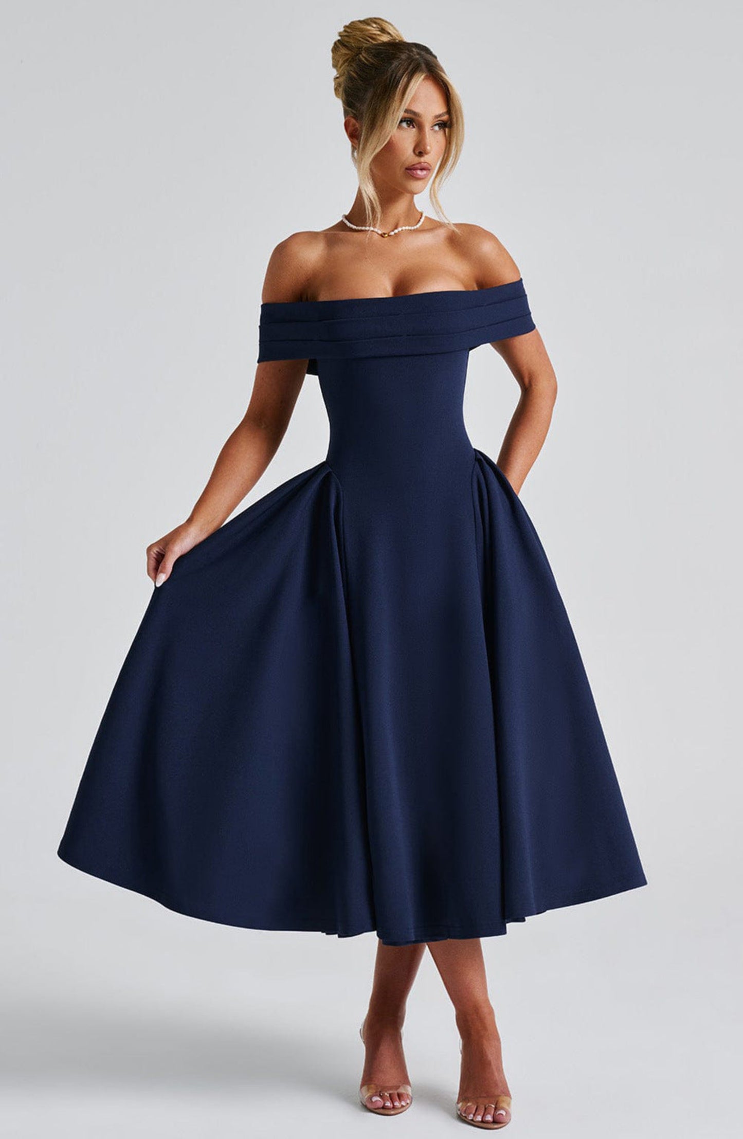 Fashion Personality Pure Color Tube-top Dress Women