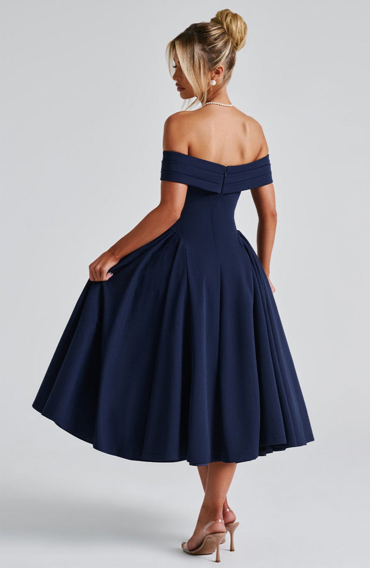 Fashion Personality Pure Color Tube-top Dress Women