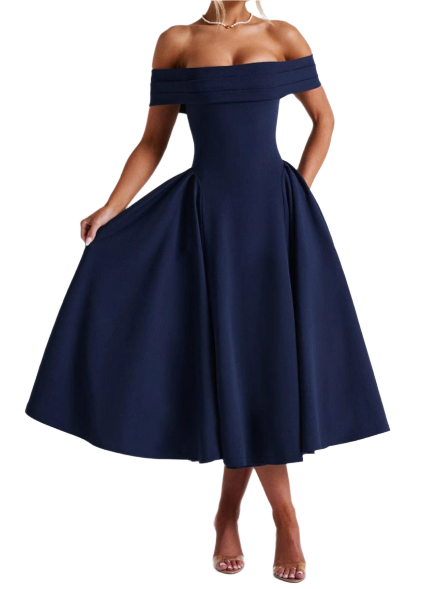 Fashion Personality Pure Color Tube-top Dress Women