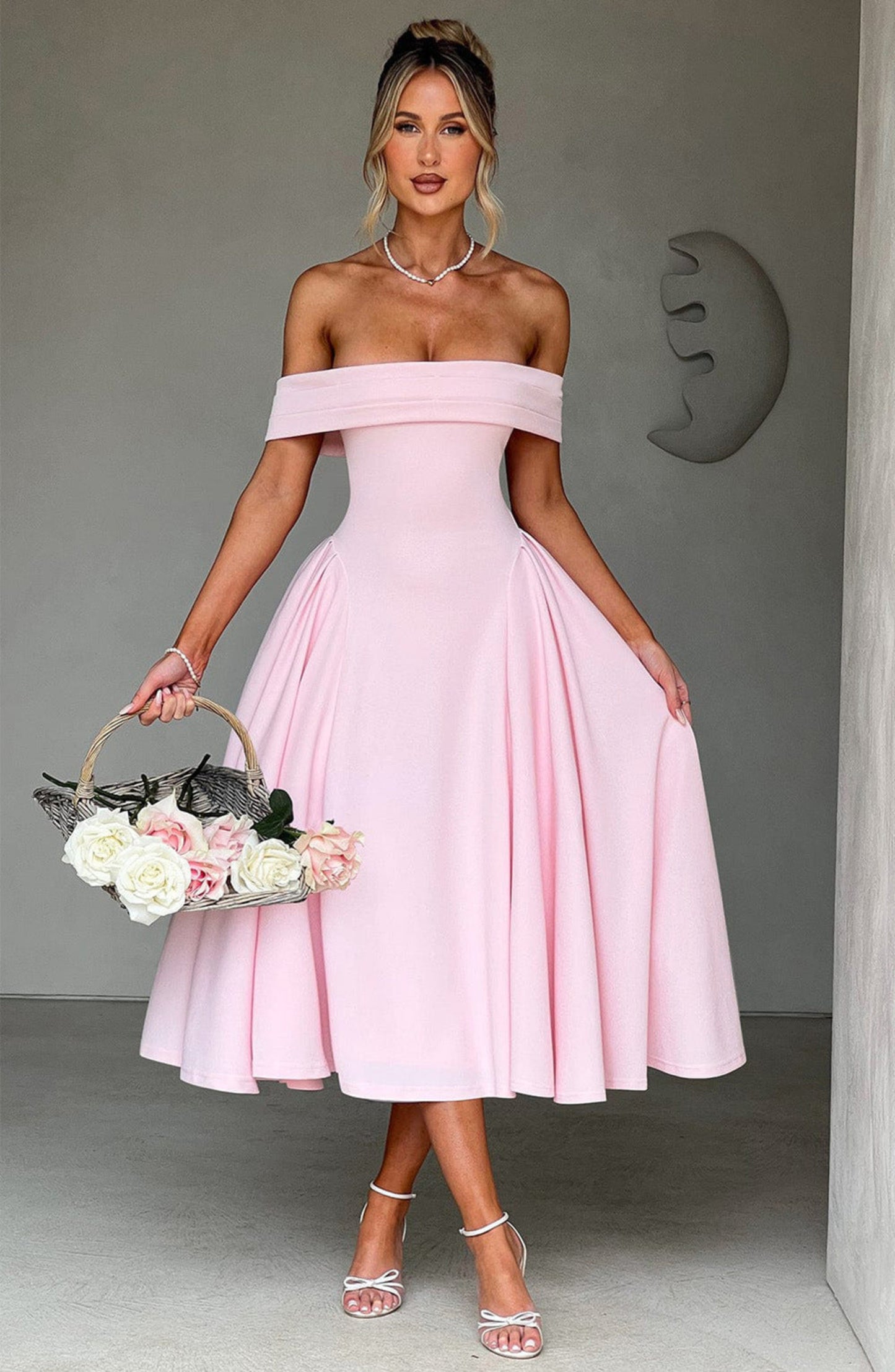 Fashion Personality Pure Color Tube-top Dress Women