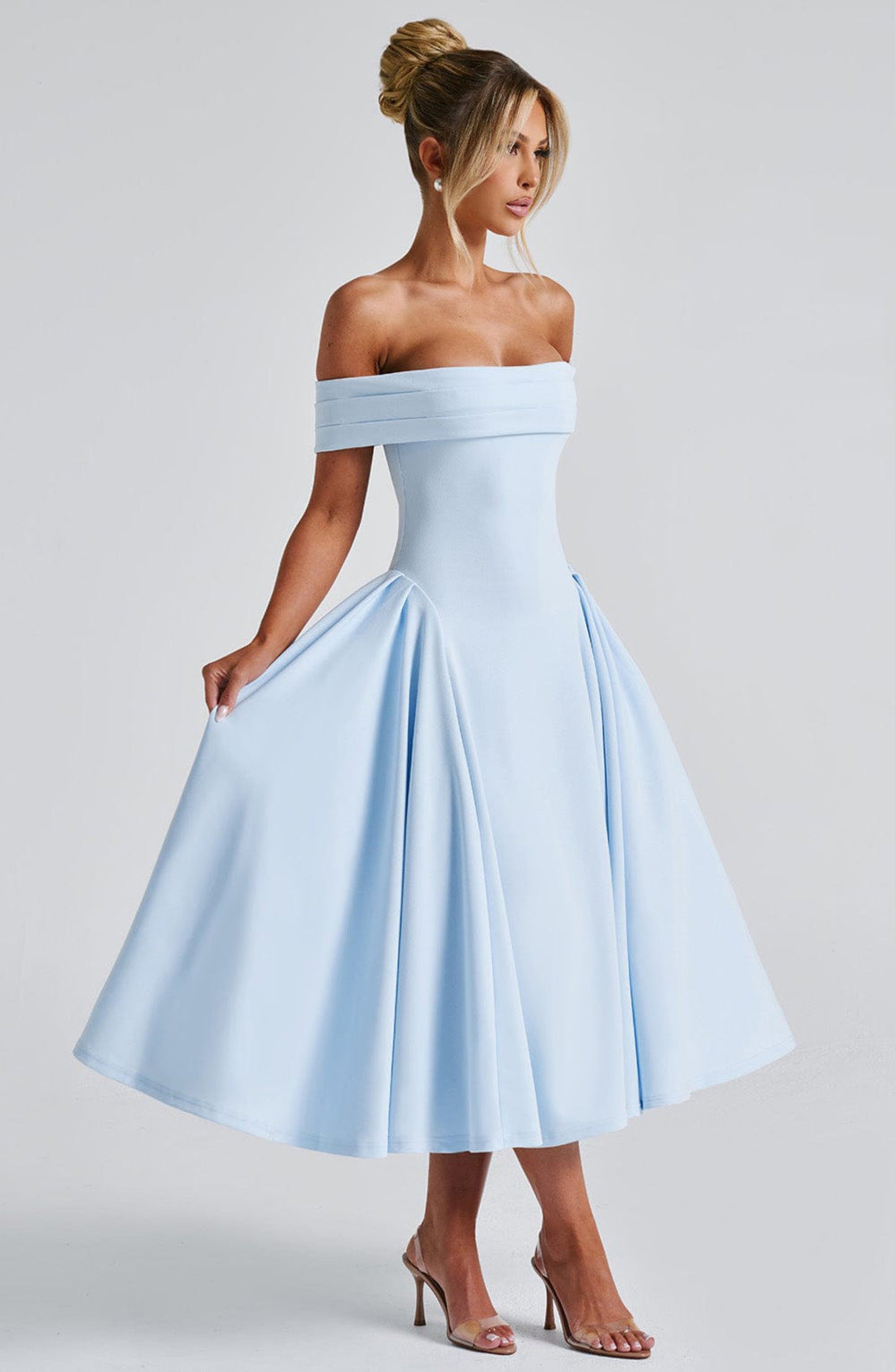 Fashion Personality Pure Color Tube-top Dress Women
