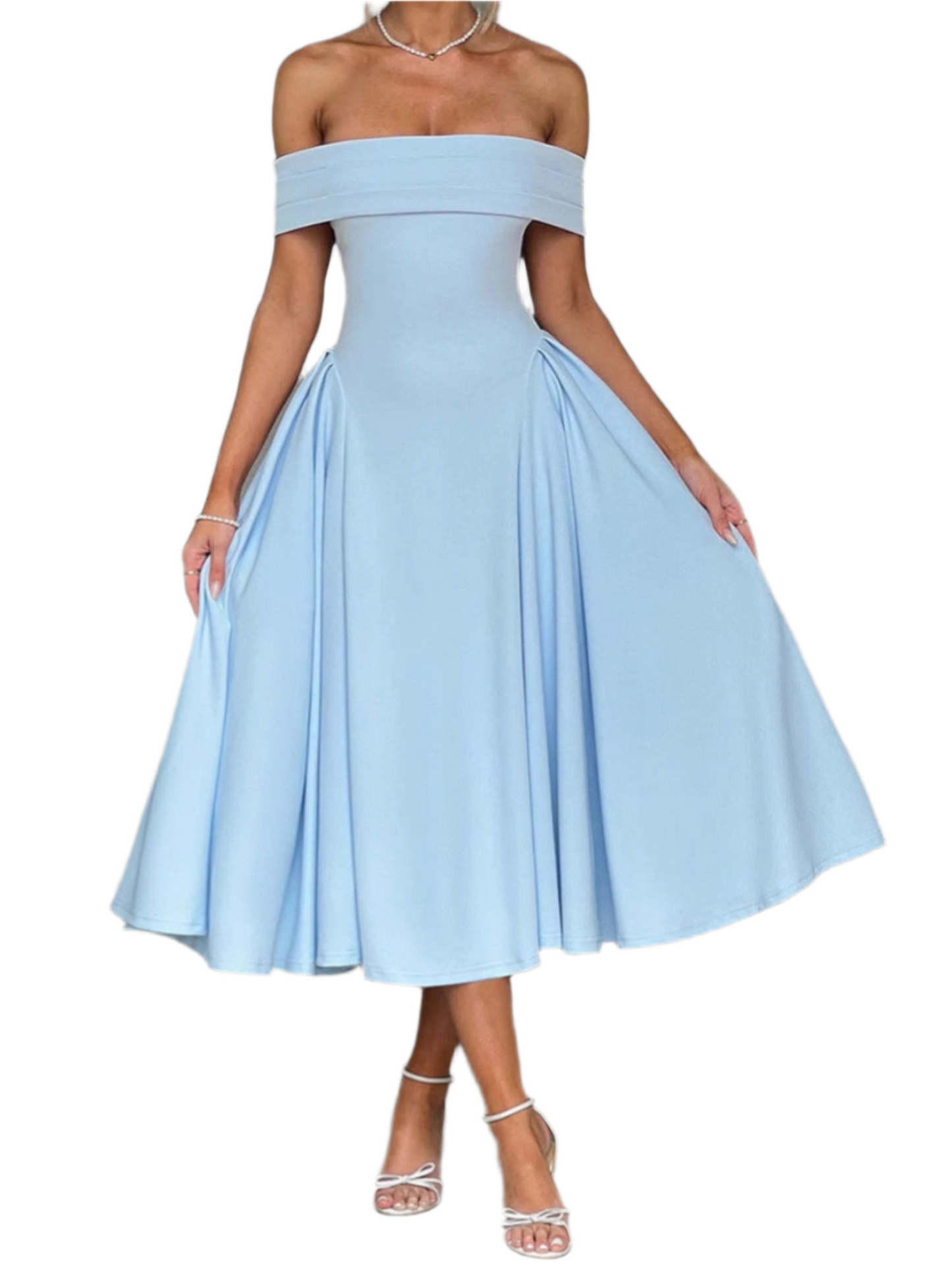 Fashion Personality Pure Color Tube-top Dress Women