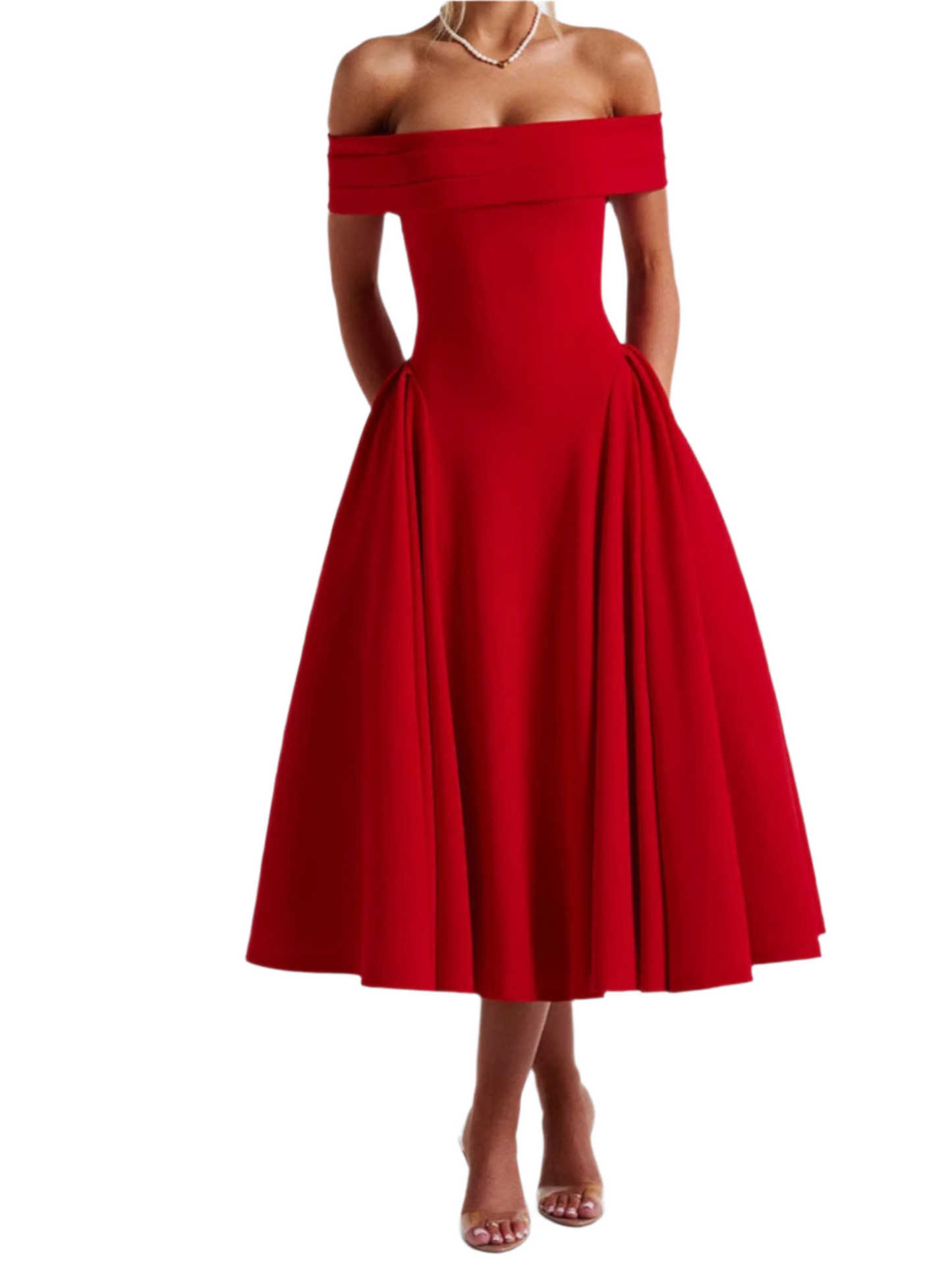 Fashion Personality Pure Color Tube-top Dress Women