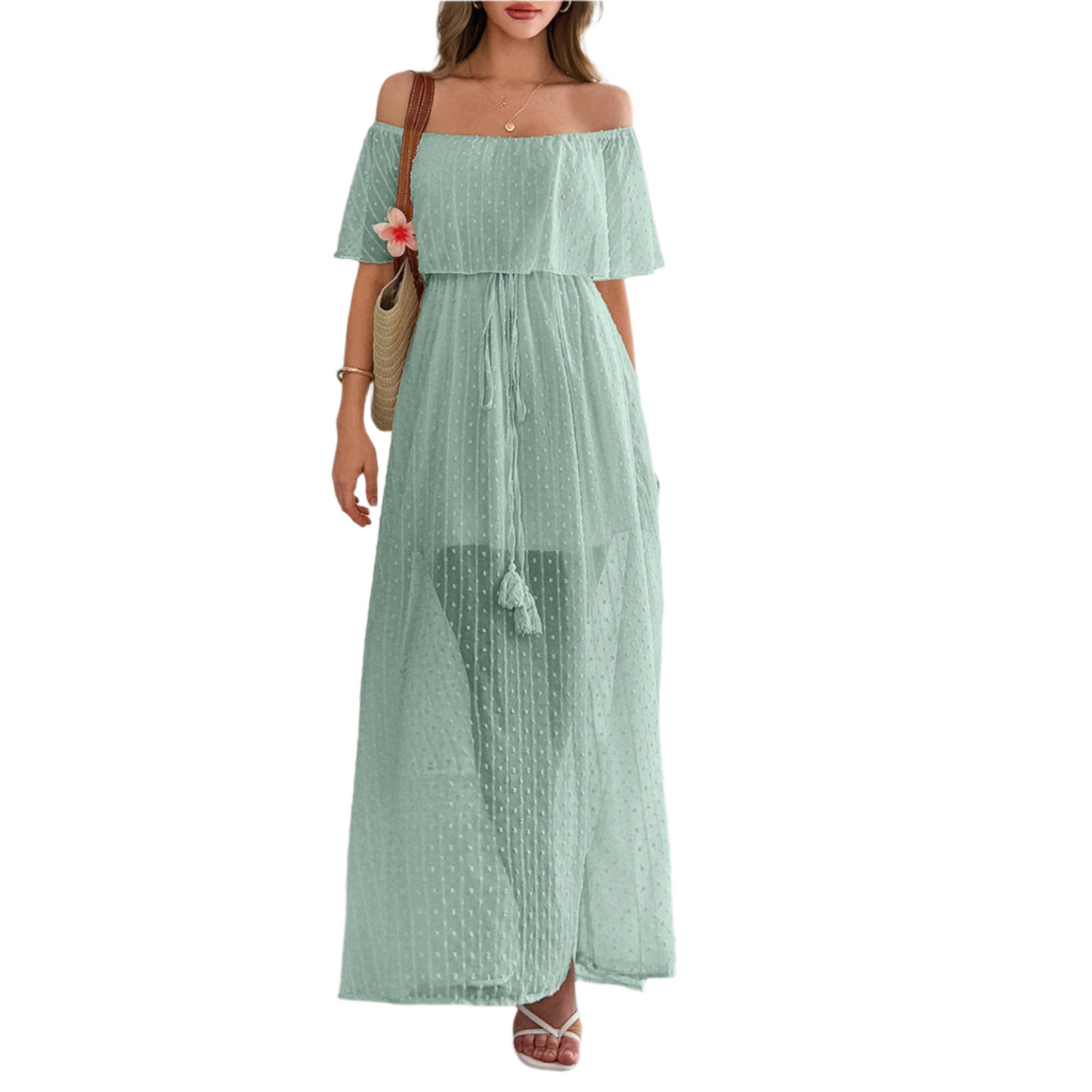 Elegant Tube Top Corset Short Sleeve Women Dress
