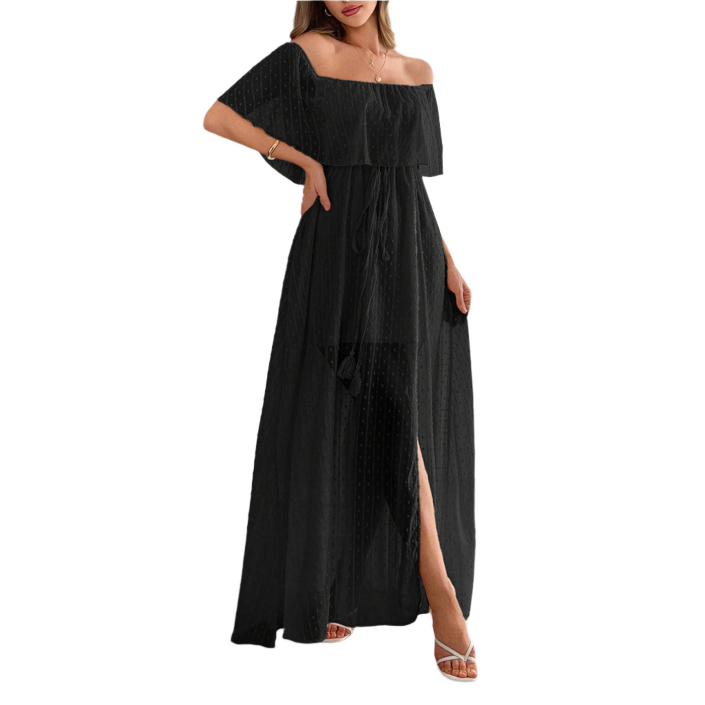 Elegant Tube Top Corset Short Sleeve Women Dress