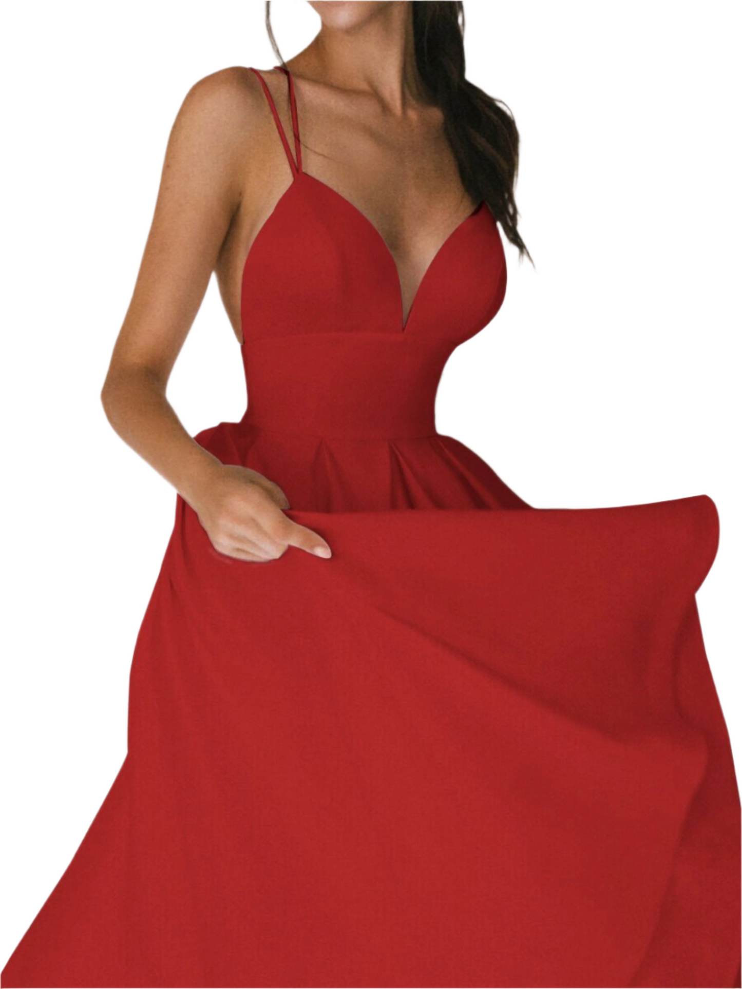 Sexy V-neck Suspender Dress Summer Fashion A-Line Long Dresses For Women