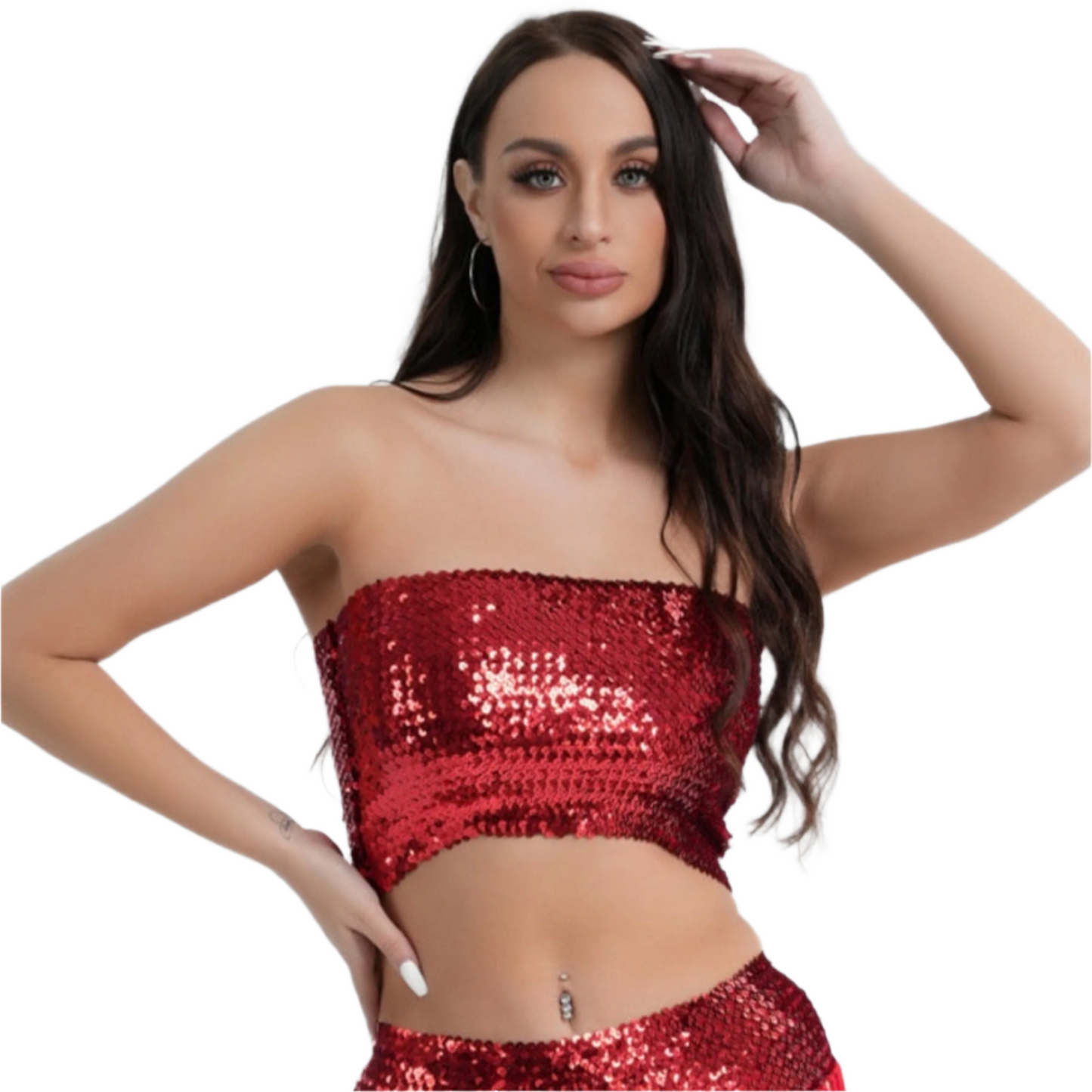 Fashion New Sequined Tube Top For Women