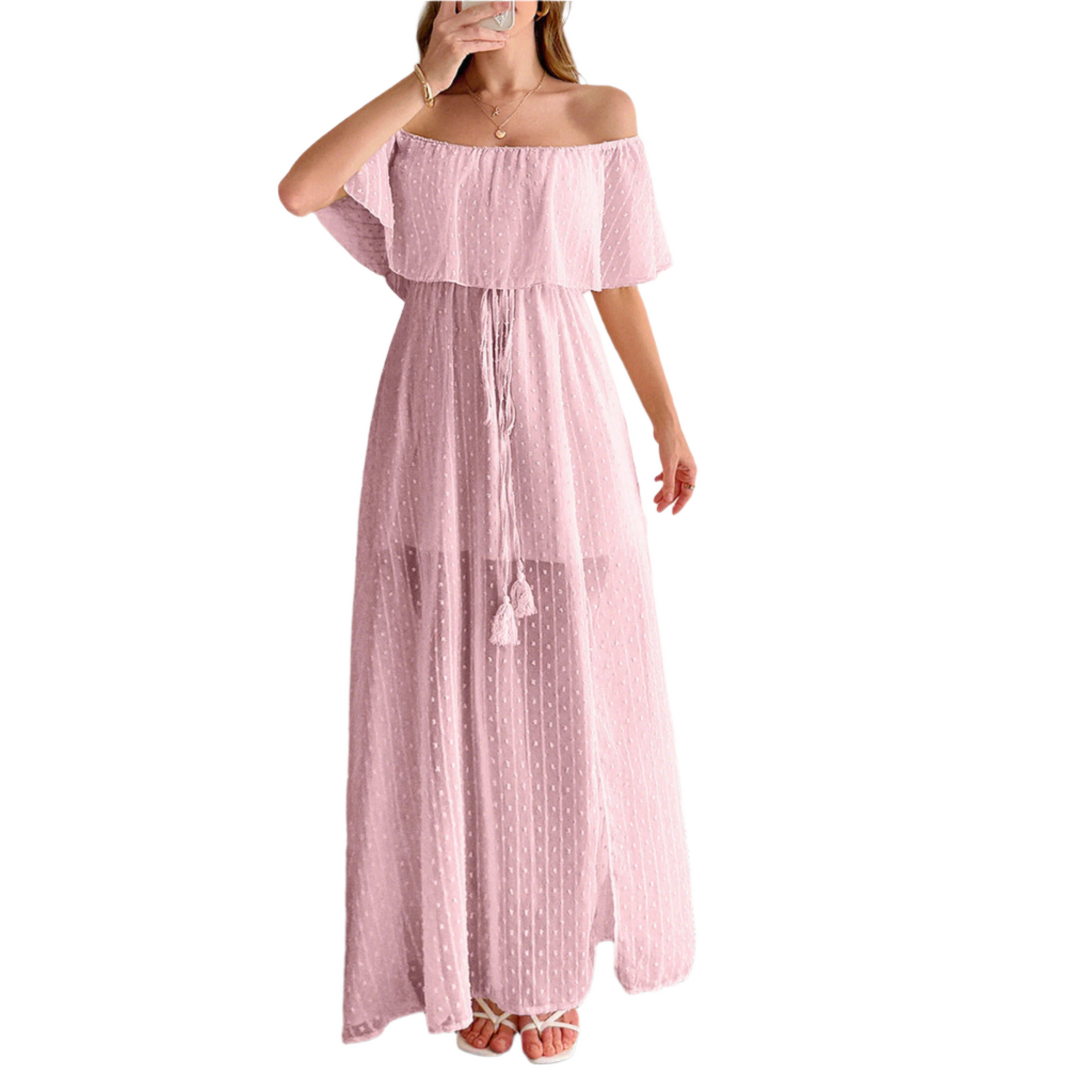 Elegant Tube Top Corset Short Sleeve Women Dress