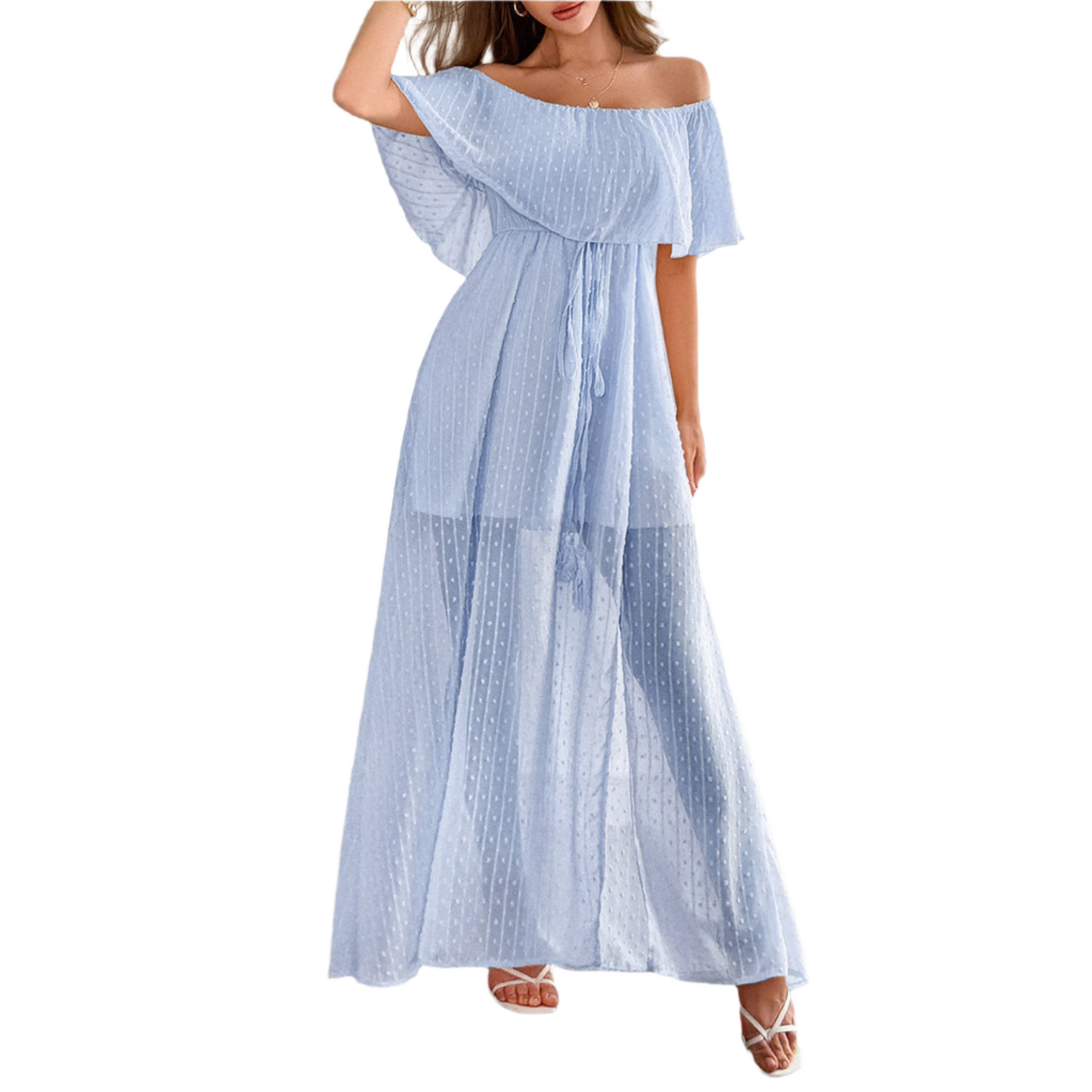 Elegant Tube Top Corset Short Sleeve Women Dress