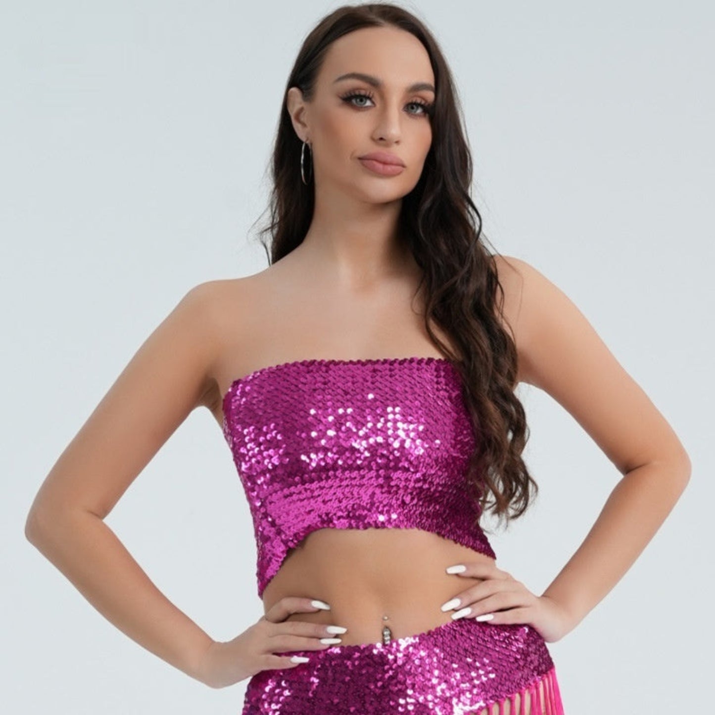 Fashion New Sequined Tube Top For Women