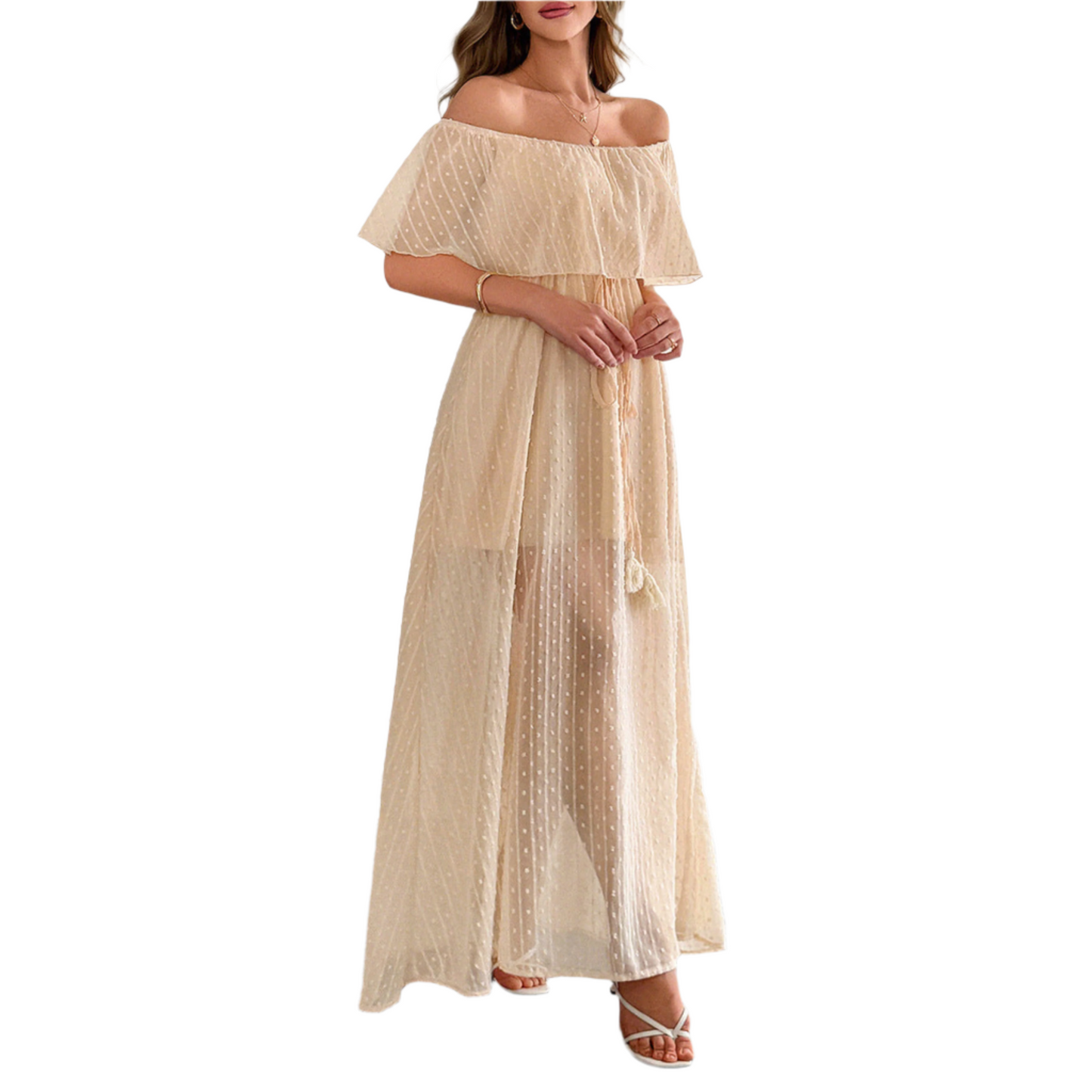 Elegant Tube Top Corset Short Sleeve Women Dress