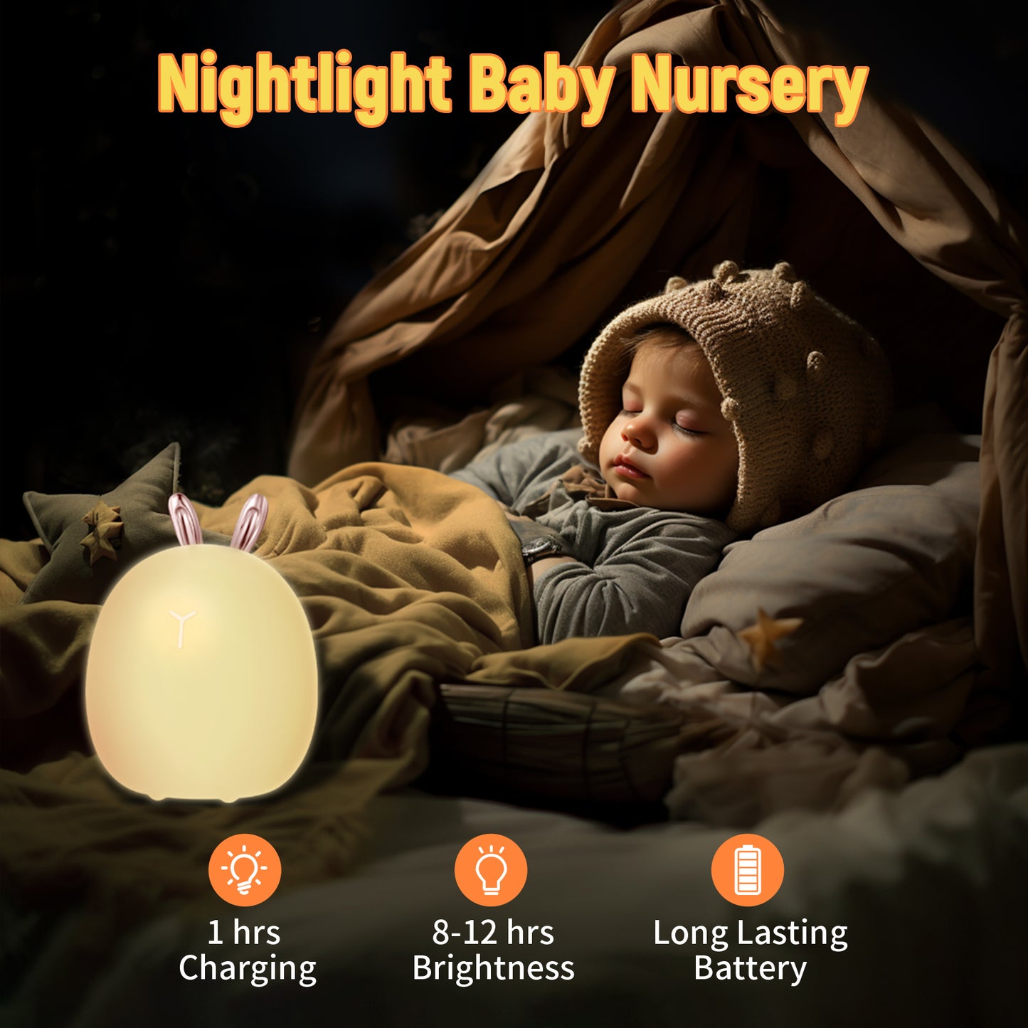 Baby Feeding, Adjustable, Creative, Rabbit, Elk Light, Silicone Light, Touch Light, Clap Light, Small Electric Light, Ambient Light, Night Light