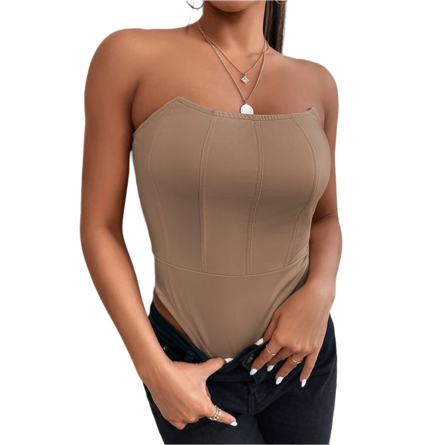 Basic Strapless Tube Top Jumpsuit Women