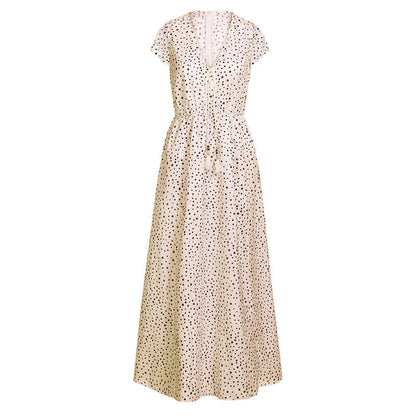 Holiday beach polka dot bohemian dress