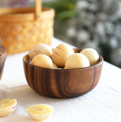 Kitchen Natural Wooden Bowl Household Fruit Bowl Salad Bowl For Home Restaurant Food Container Wooden Utensils Note The Size Hot