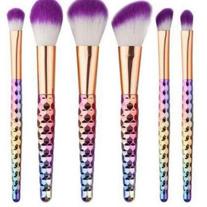 6 fish scales honeycomb makeup brush