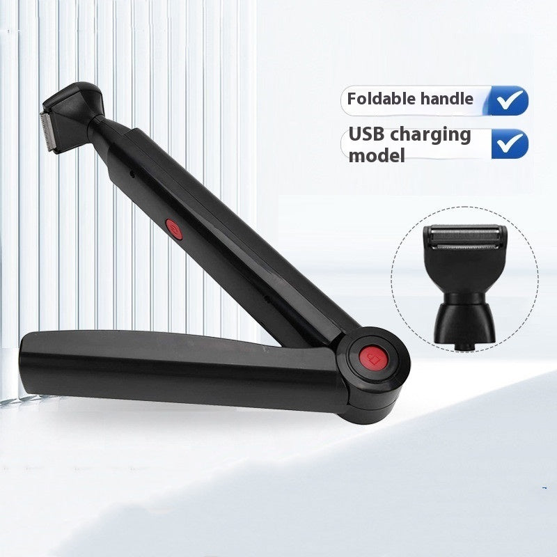Electric Shaver Foldable Handle Back Lady Shaver USB Charging Whole Body Hair Removal Device