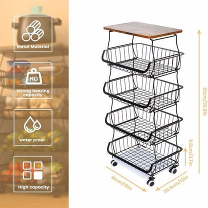 Kitchen Organizer And Storage For 5-layer Fruit Baskets, No Shipping On Weekends