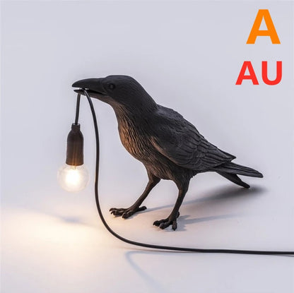 Creative Auspicious Bird Resin Wall Lamp Decoration