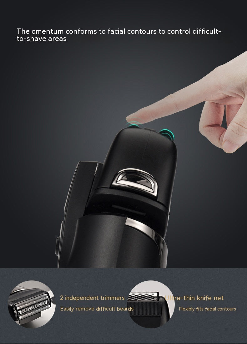 Reciprocating Three-bit Floating Shaver LED Display Rechargeable Men